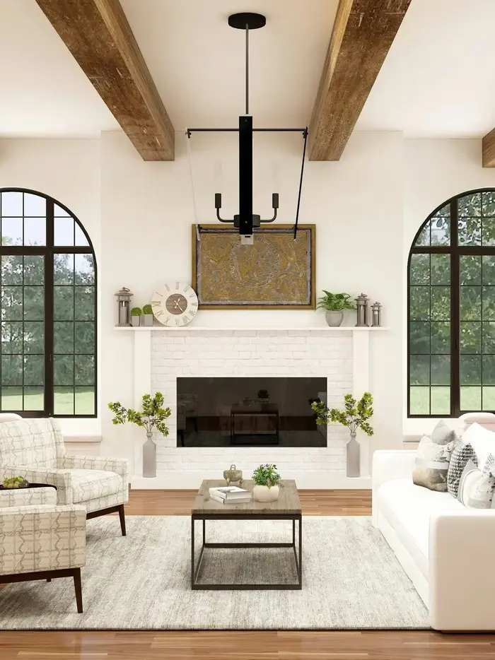 white painted basement